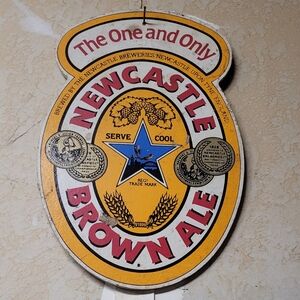 Newcastle Brown Ale Beer Tap Sign